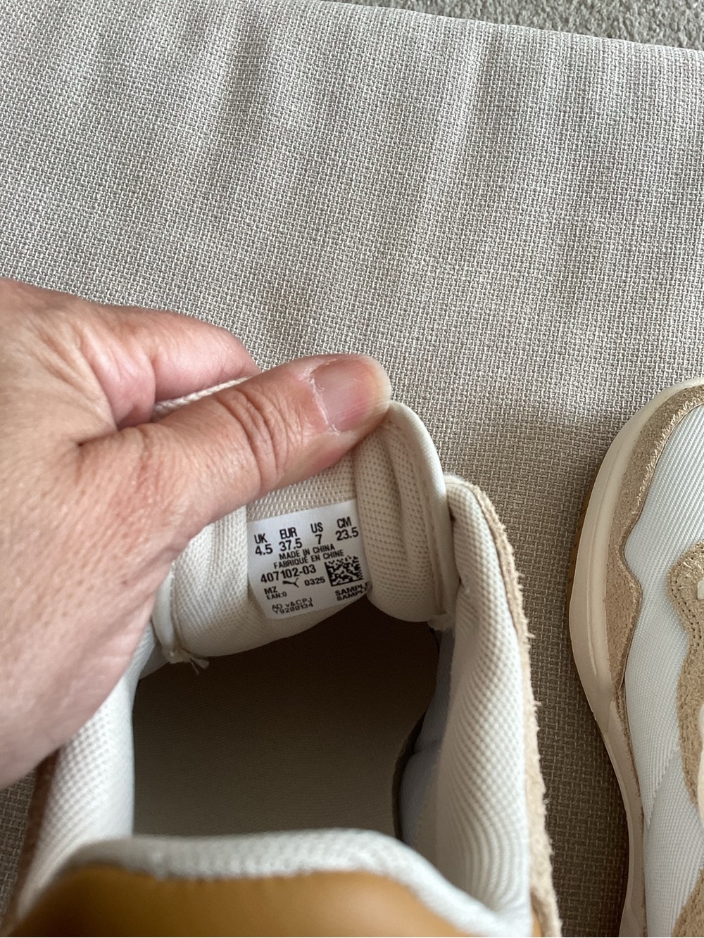 Puma Women’s Cream & Tan Low-Top Sneakers - Picture 7 of 8